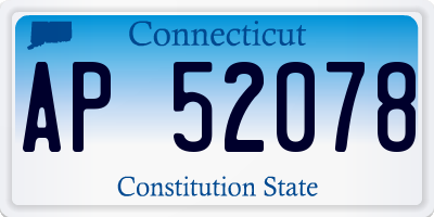 CT license plate AP52078