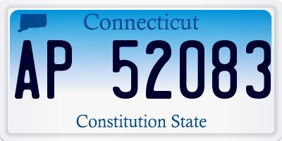 CT license plate AP52083