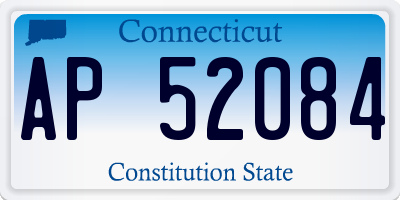 CT license plate AP52084