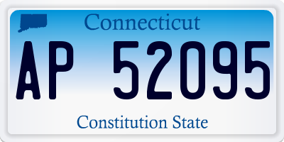 CT license plate AP52095