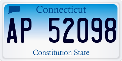 CT license plate AP52098