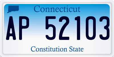 CT license plate AP52103