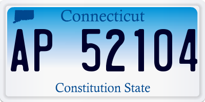 CT license plate AP52104