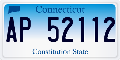 CT license plate AP52112