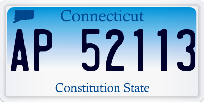 CT license plate AP52113