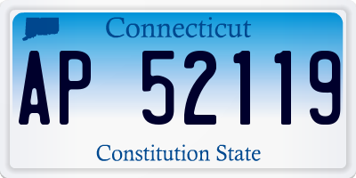 CT license plate AP52119