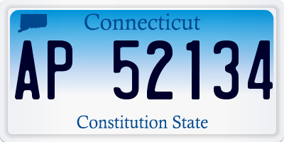 CT license plate AP52134