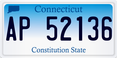 CT license plate AP52136