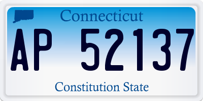 CT license plate AP52137