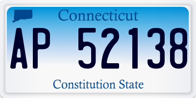 CT license plate AP52138