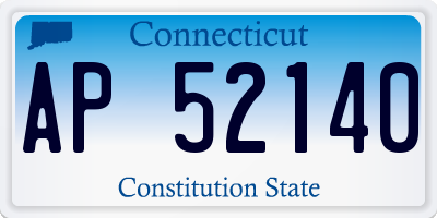CT license plate AP52140