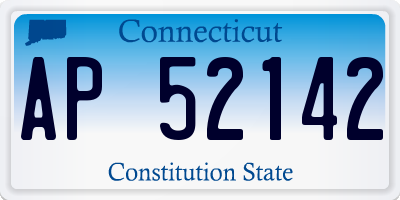 CT license plate AP52142