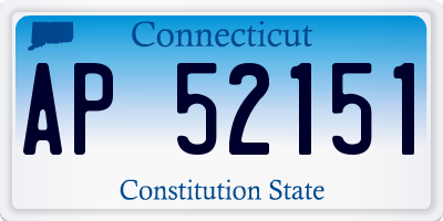 CT license plate AP52151