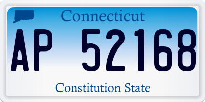 CT license plate AP52168