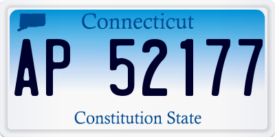 CT license plate AP52177