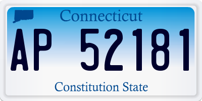CT license plate AP52181