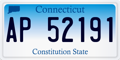 CT license plate AP52191