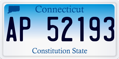 CT license plate AP52193