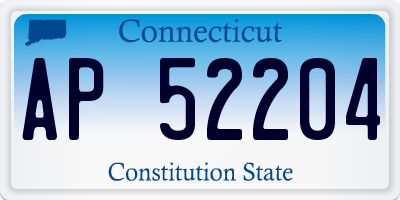CT license plate AP52204