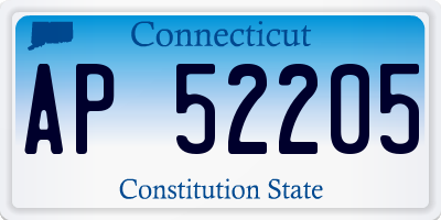CT license plate AP52205