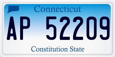 CT license plate AP52209