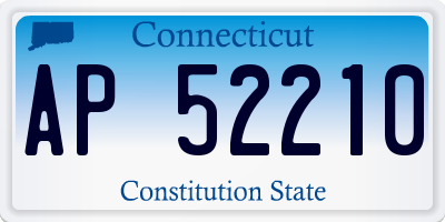 CT license plate AP52210