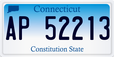 CT license plate AP52213