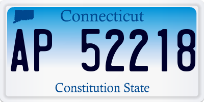 CT license plate AP52218