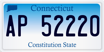 CT license plate AP52220