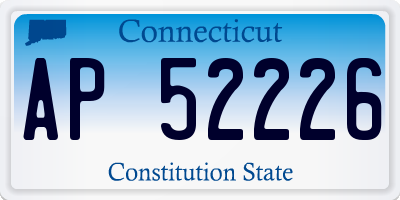CT license plate AP52226