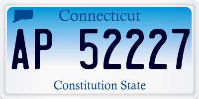 CT license plate AP52227