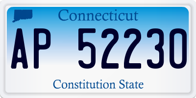 CT license plate AP52230