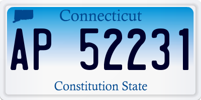 CT license plate AP52231
