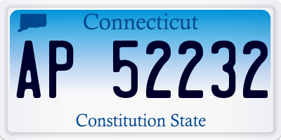 CT license plate AP52232