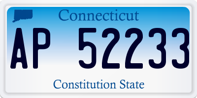 CT license plate AP52233