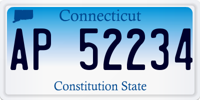 CT license plate AP52234