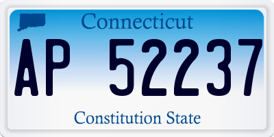 CT license plate AP52237