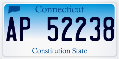 CT license plate AP52238