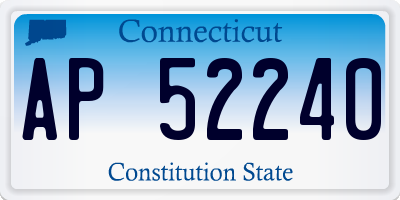 CT license plate AP52240