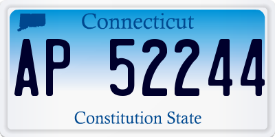 CT license plate AP52244