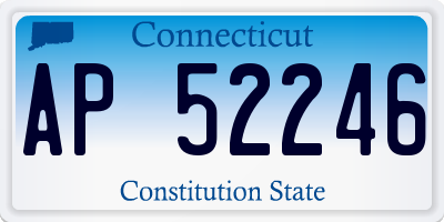 CT license plate AP52246