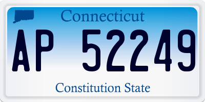 CT license plate AP52249