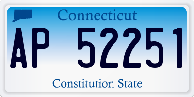 CT license plate AP52251