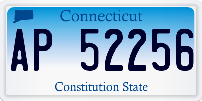 CT license plate AP52256