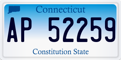 CT license plate AP52259