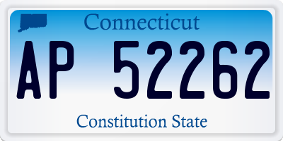 CT license plate AP52262