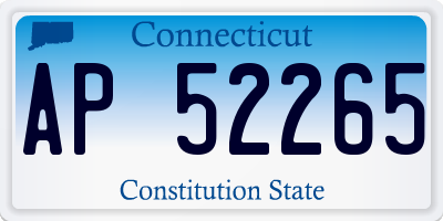 CT license plate AP52265