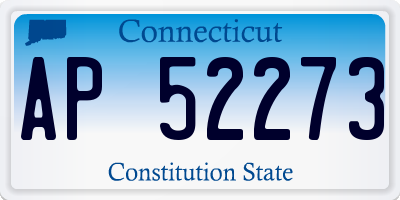CT license plate AP52273