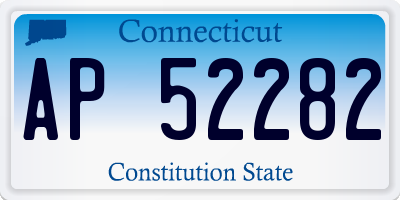 CT license plate AP52282
