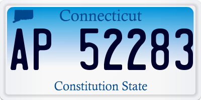 CT license plate AP52283